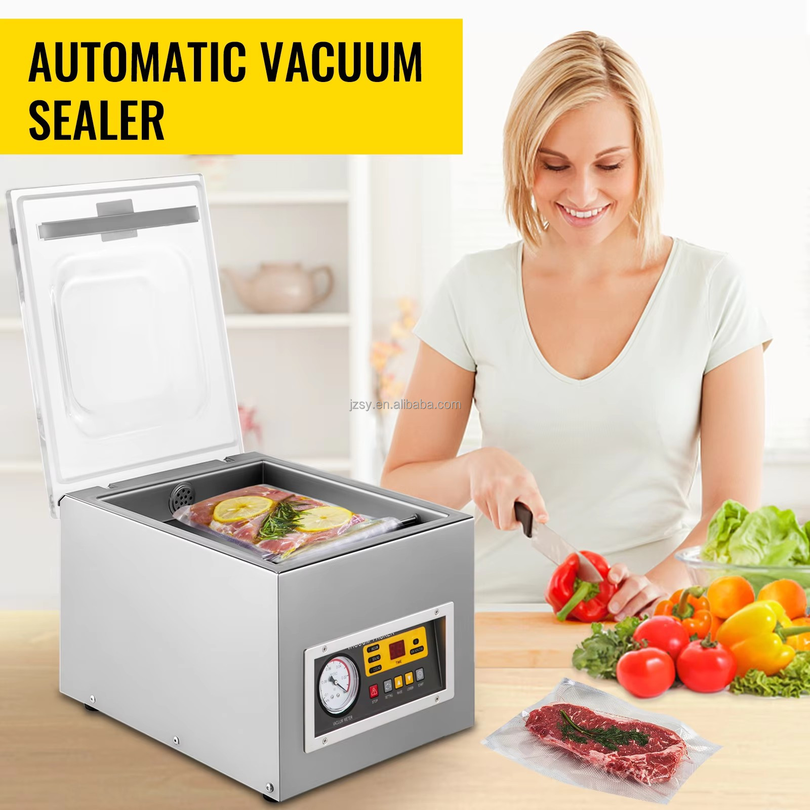 真空包装機 業務用プラスチックバッグシーラー キッチン食品事 - Food Storage Kitchen のレビューと価格