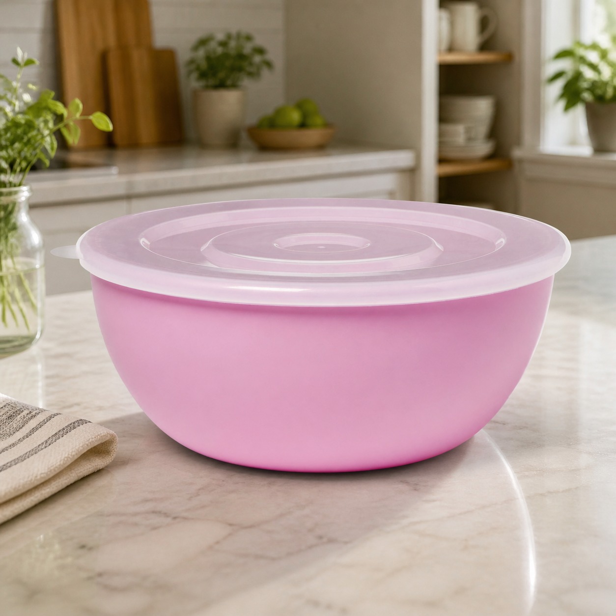 ピンクのボウルと一致する蓋、キッチン、寮、食事の準備や残り物 - Food Storage Prep Containers のレビューと価格