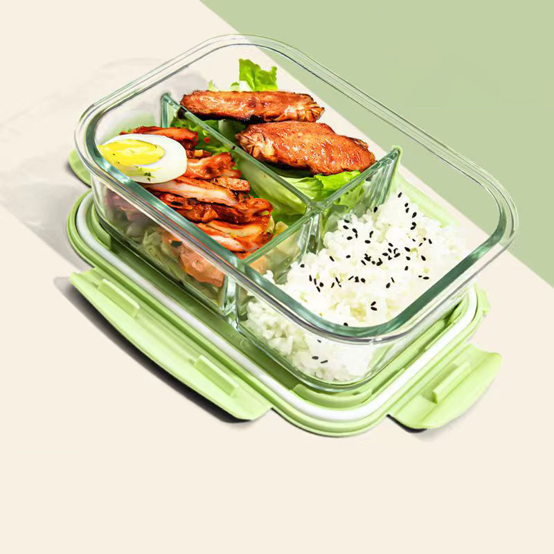 新しいスタイル弁当箱ガラス 1050 ミリリットル電子レンジ - Food Storage Containers Glass のレビューと価格