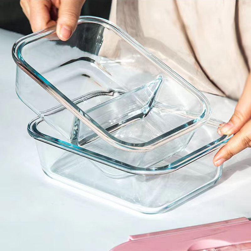 新しいスタイル弁当箱ガラス 1050 ミリリットル電子レンジ - Food Storage Containers Glass のレビューと価格