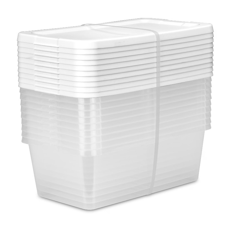 6クォート小型収納箱（10個セット）、スナップオン蓋付き透明 - Food Storage Quart Containers のレビューと価格