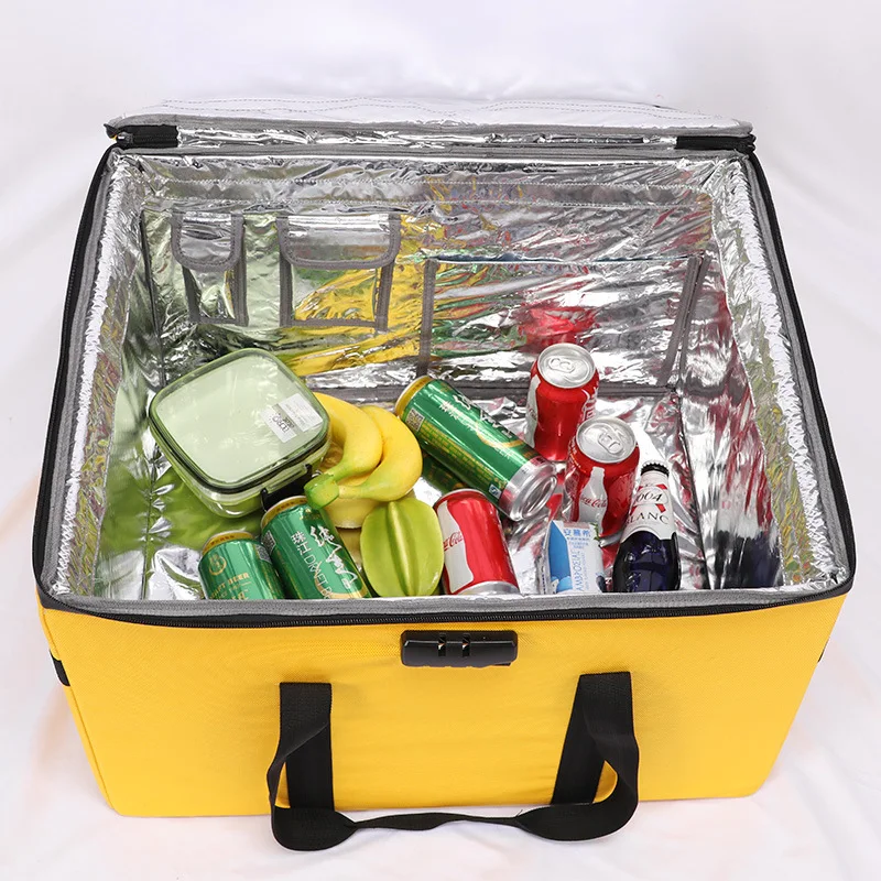 80L ポータブル大型ピザ配達用保温バッグ 再利用可能 厚手 - Food Storage Aluminum のレビューと価格