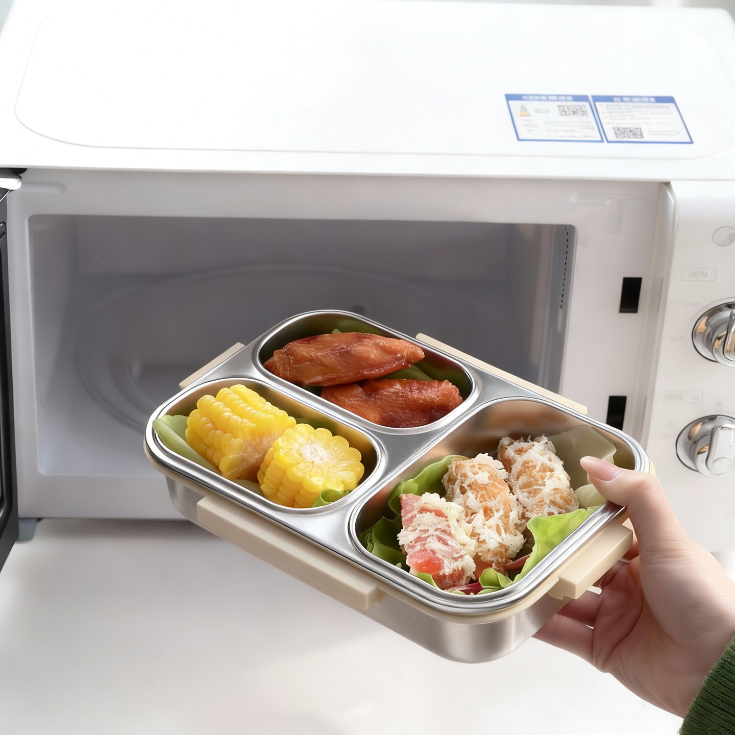 大容量漫画柄子供用ランチボックス、ハンドル付き、持ち運び可能 - Food Storage Box Large のレビューと価格